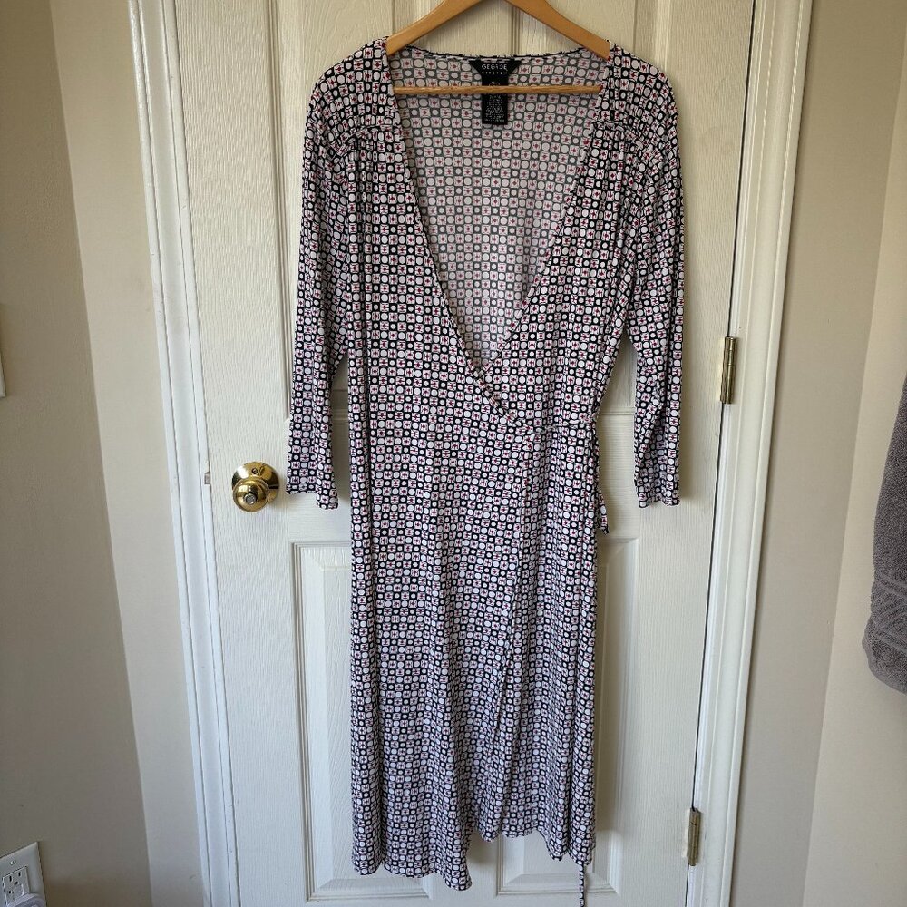 Geometric Wrap Dress
